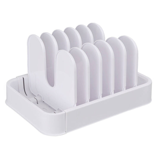 EzyStorage White Expanding Cookware Organiser - 36-58cm