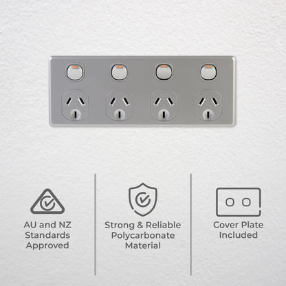 Deta Silver Four Outlet Power Point