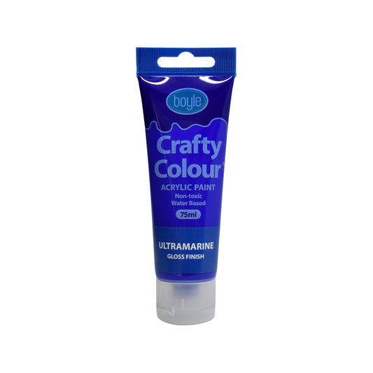 Boyle Crafty Colour Acrylic Paint - 75ml - Ultramarine