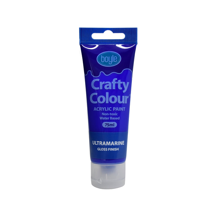 Boyle Crafty Colour Acrylic Paint - 75ml - Ultramarine