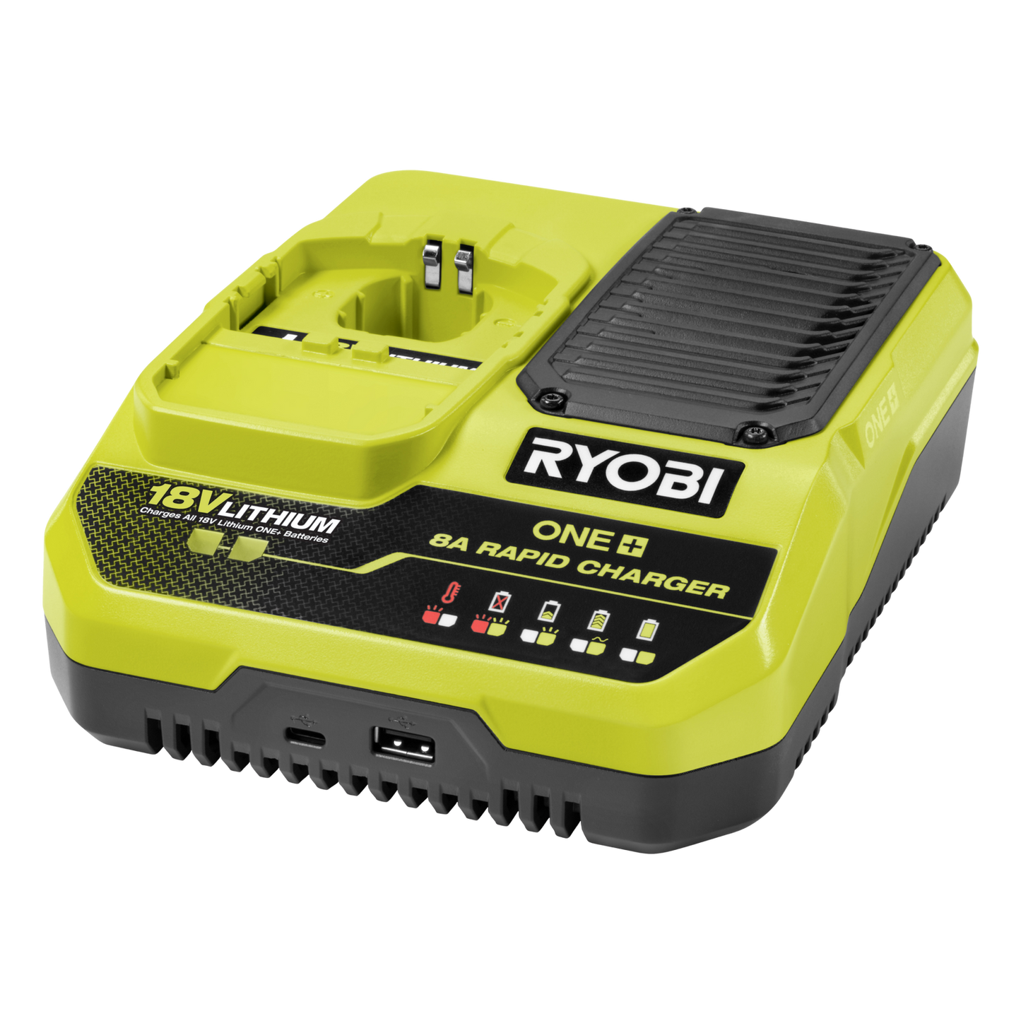 Ryobi ONE+ Rapid Charger - 8A - 160 x 65 x 210mm