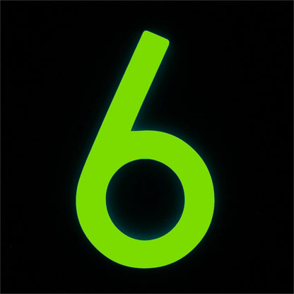 Sandleford Glow In Dark Acrylic House Number 6 - 90mm