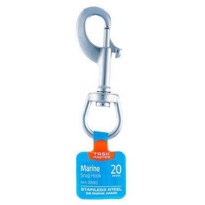 Taskmaster 20mm Marine Snap Hook Stainless Steel
