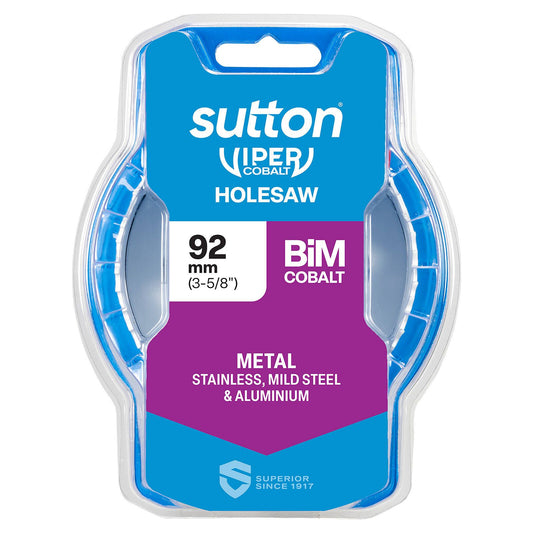 Sutton Tools Viper Cobalt Bi Metal Holesaw - 92mm