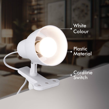 Verve Design White Cassy Clip Lamp