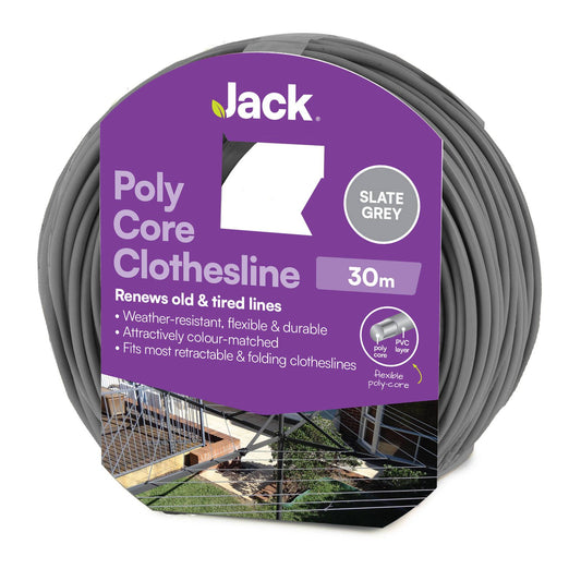 Jack Poly Core Clothesline - 30m - Slate Grey