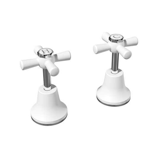 Ezyfix White Classic Basin/Sink Tap Set Lead Free DIY Easy Install Kit