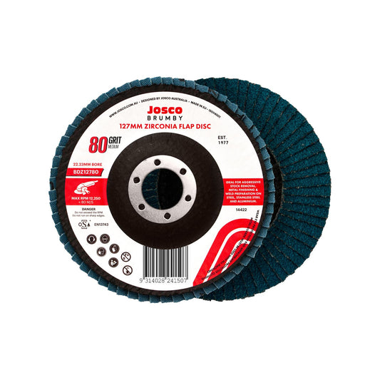Josco Abrasive Flap Disc - 125mm - 80 Grit