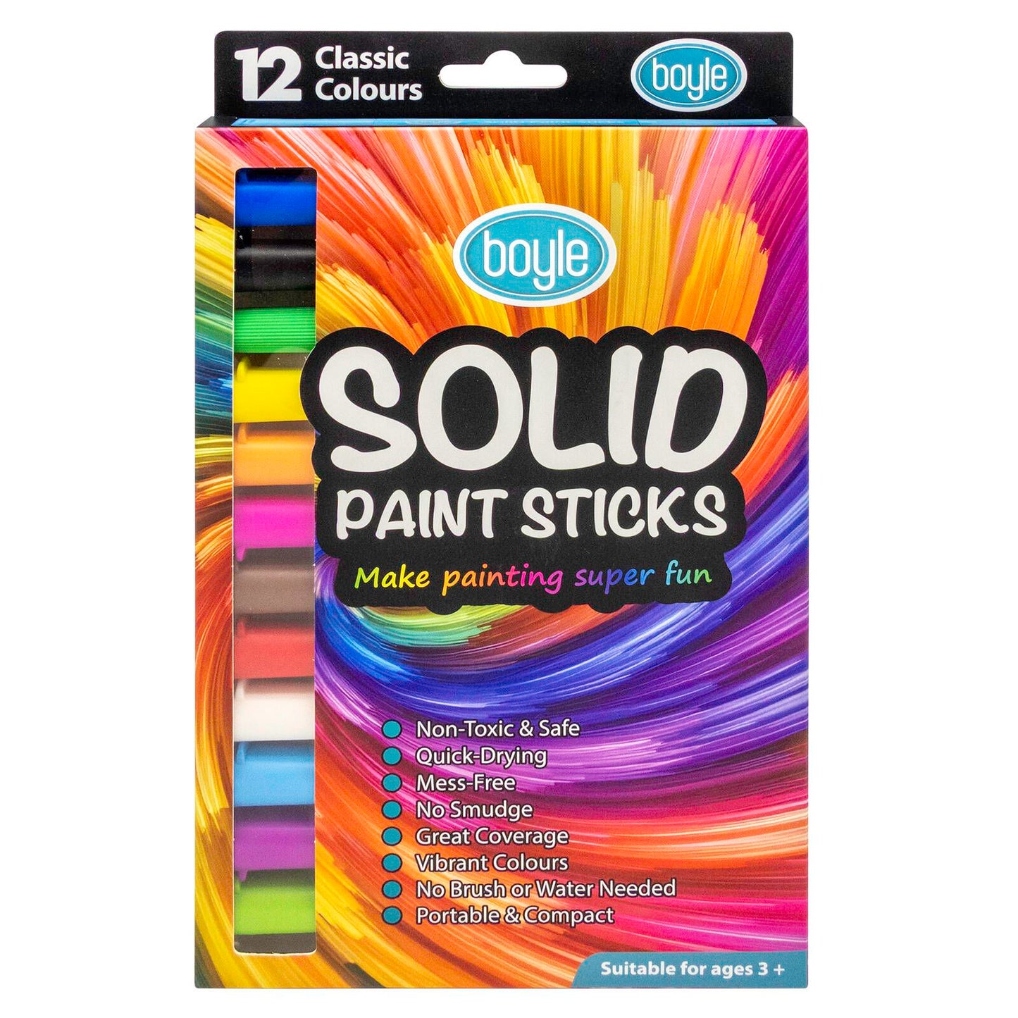 Boyle Solid Paint Sticks - 12 Pack