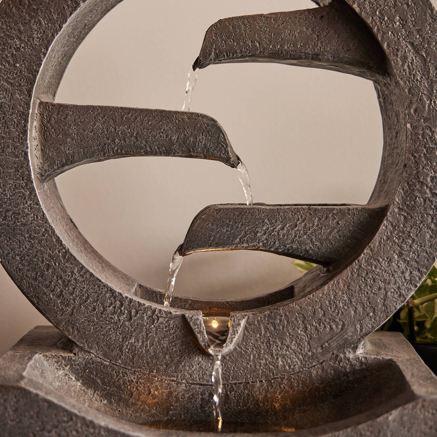 Northcote Pottery Symphonic Circles Water Feature - 34 x 17 x 48cm