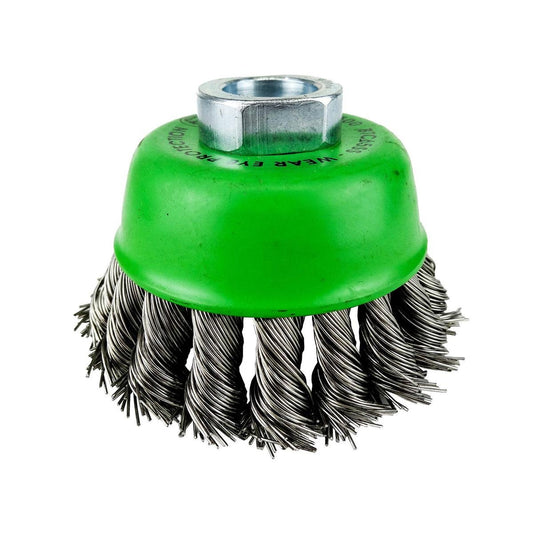 Josco 75mm Stainless Steel Twistknot Wire Cup Brush - Durable - Versatile