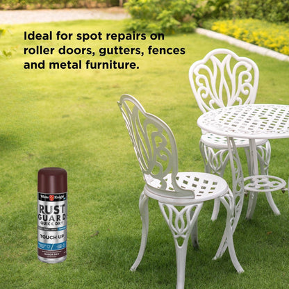 White Knight Rust Guard Manor Red Satin Touch Up Spray Paint - 300g