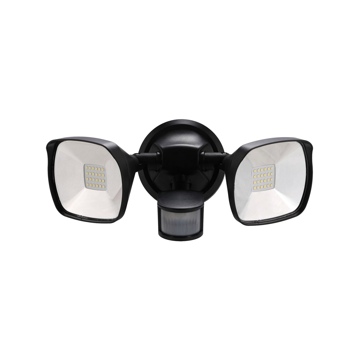 Solar Magic Twin Head Solar Security Light - 2000lm - Black