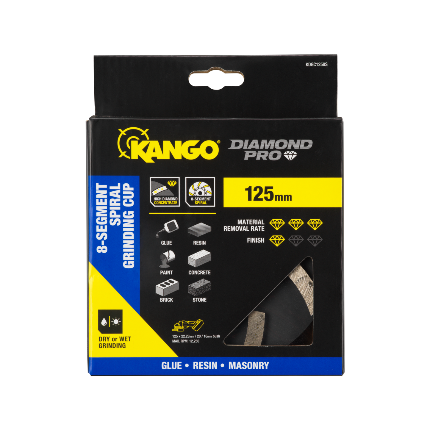 Kango Spiral Diamond Grinding Cup - 125mm - 8 Segment