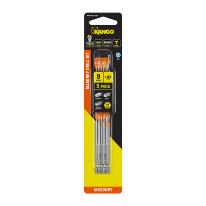 Kango Masonry Drill Bit - 8 x 150mm - 5 Pack