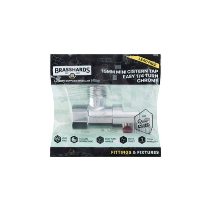 Brasshards Easy Mini Cistern Tap - 15mm - Chrome