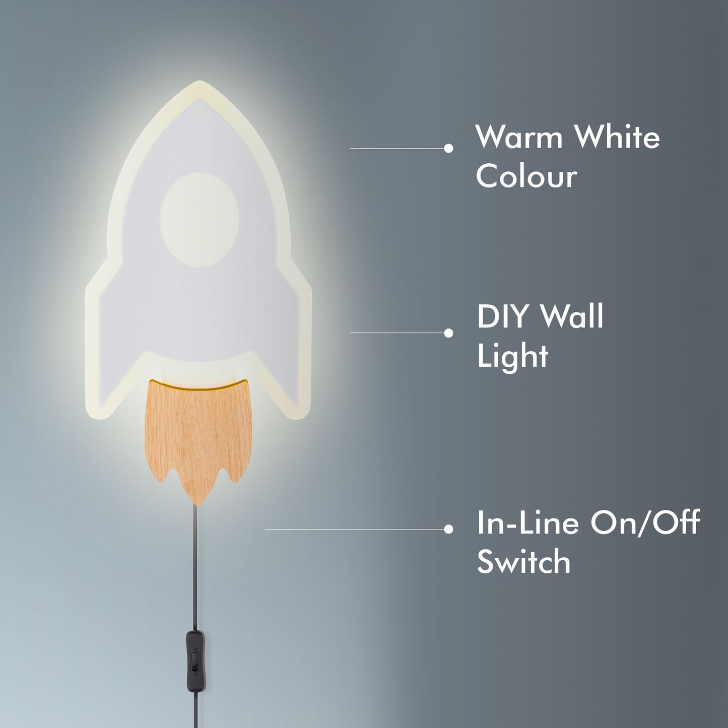 Verve Bailey Rocket LED Wall Light - 125 x 240mm