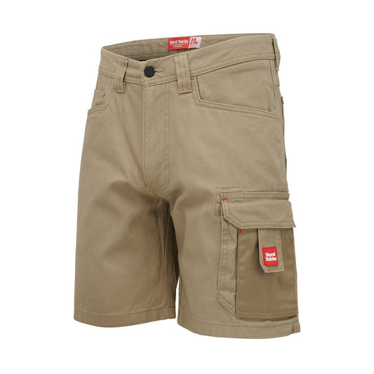 Hard Yakka Legends Cargo Short 102R Khaki Cotton Tough Relaxed Fit
