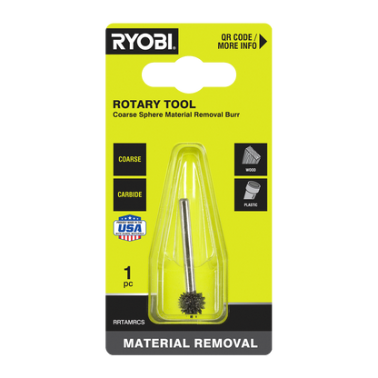 Ryobi Rotary Coarse Sphere Material Removal Burr - 51 x 21 x 101mm