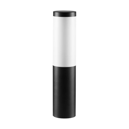 Elluminate Black Garden Bollard - Warm White - Metal - 75mm - Safe