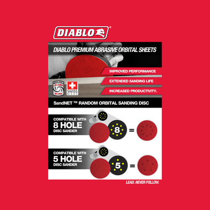 Diablo Orbital Sandnet Discs - 125mm - 320 Grit - 10 Pack