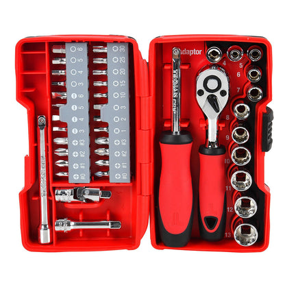 Trojan Socket and Driver Set - 1/4" Drive - 40 Piece