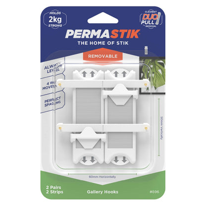 Permastik Adjustable Picture Hook - 2kg - 2 Pack