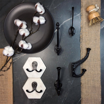 Zenith Double Robe Hook - 30mm - Matte Black