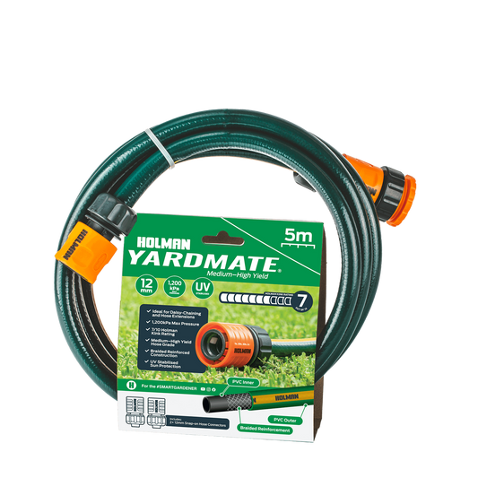 Holman Garden Hose - 12mm x 5m - PVC - Kink Resistant