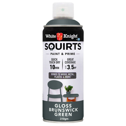 White Knight Squirts Brunswick Green Gloss Spray Paint - 310g