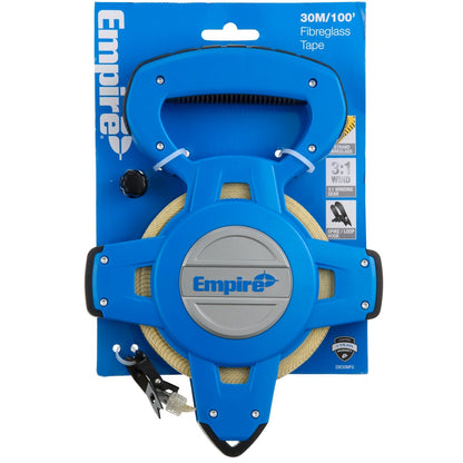 Empire 30m Fibreglass Long Tape - Durable - Accurate - Easy Use