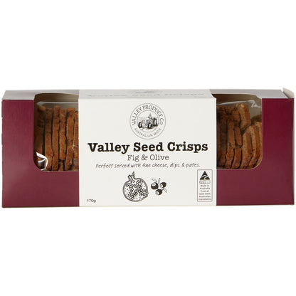 Valley Produce Company Seed Crisps Fig & Olive 170G