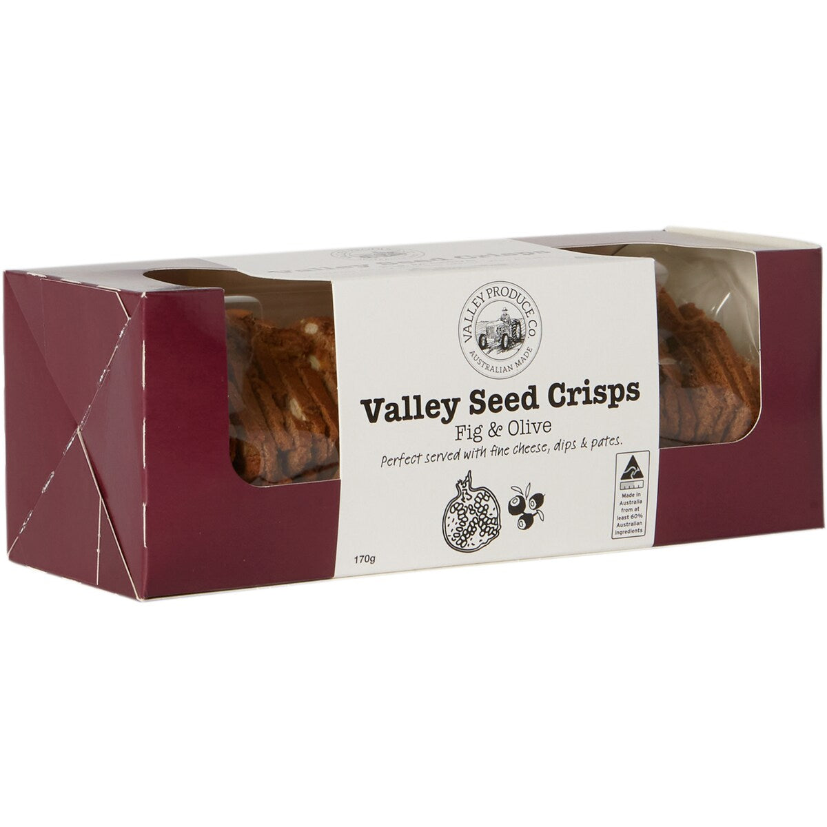 Valley Produce Company Seed Crisps Fig & Olive 170G