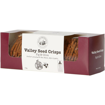 Valley Produce Company Seed Crisps Fig & Olive 170G