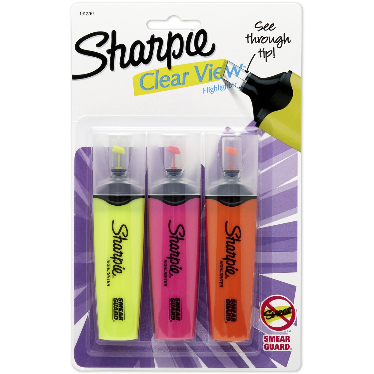 Sharpie Marker Clear View Highlighter 3 Pack