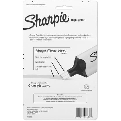 Sharpie Marker Clear View Highlighter 3 Pack