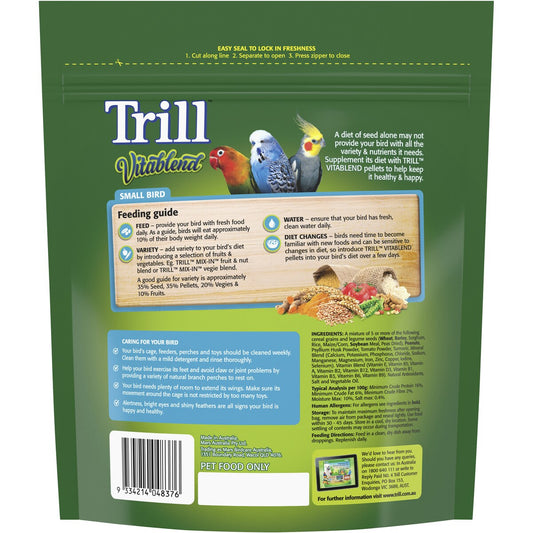 Trill Food Pellets Small Birds 600g