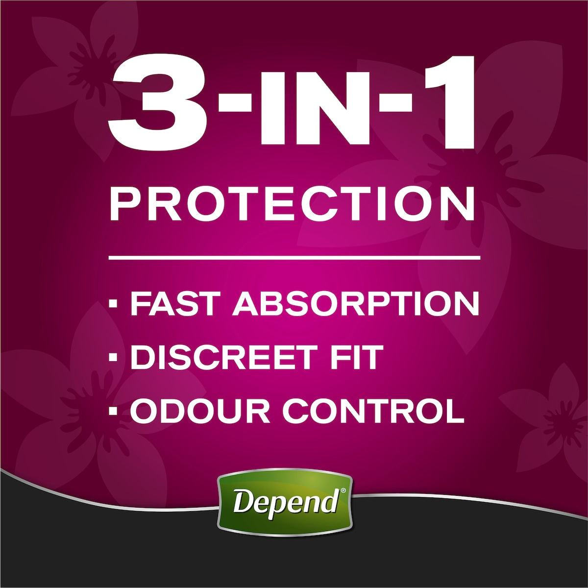 Depend Real Fit Regular Incontinence Underwear For Women Medium 8 Pack