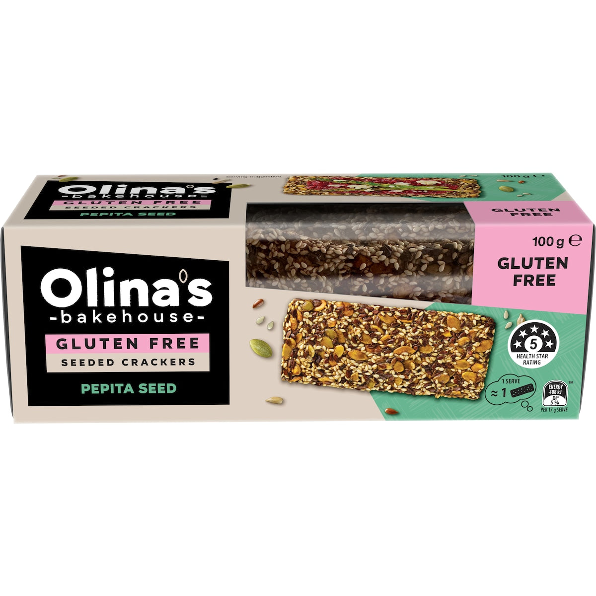 Olinas Bakehouse Gluten Free Crackers Pepita Seed 100g