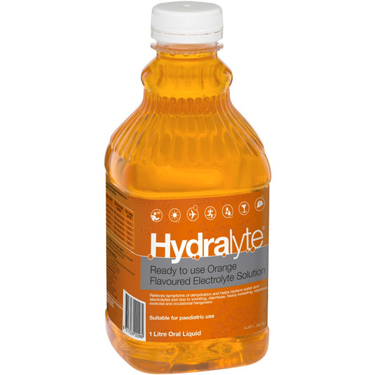 Hydralyte Electrolyte Solution Orange 1L