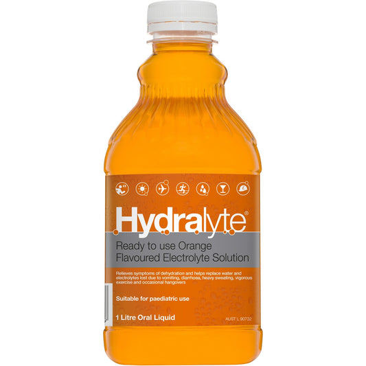 Hydralyte Electrolyte Solution Orange 1L