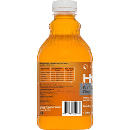 Hydralyte Electrolyte Solution Orange 1L