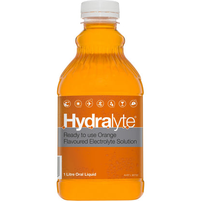 Hydralyte Electrolyte Solution Orange 1L