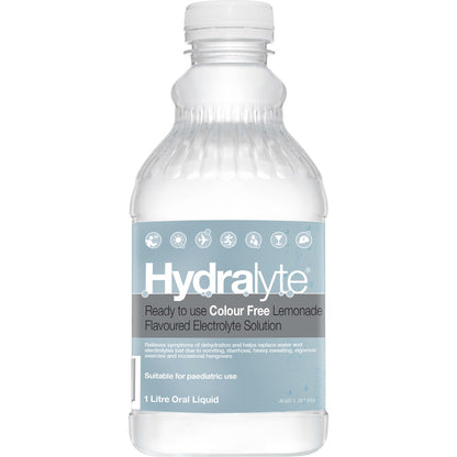 Hydralyte Colour Free Lemonade 1l