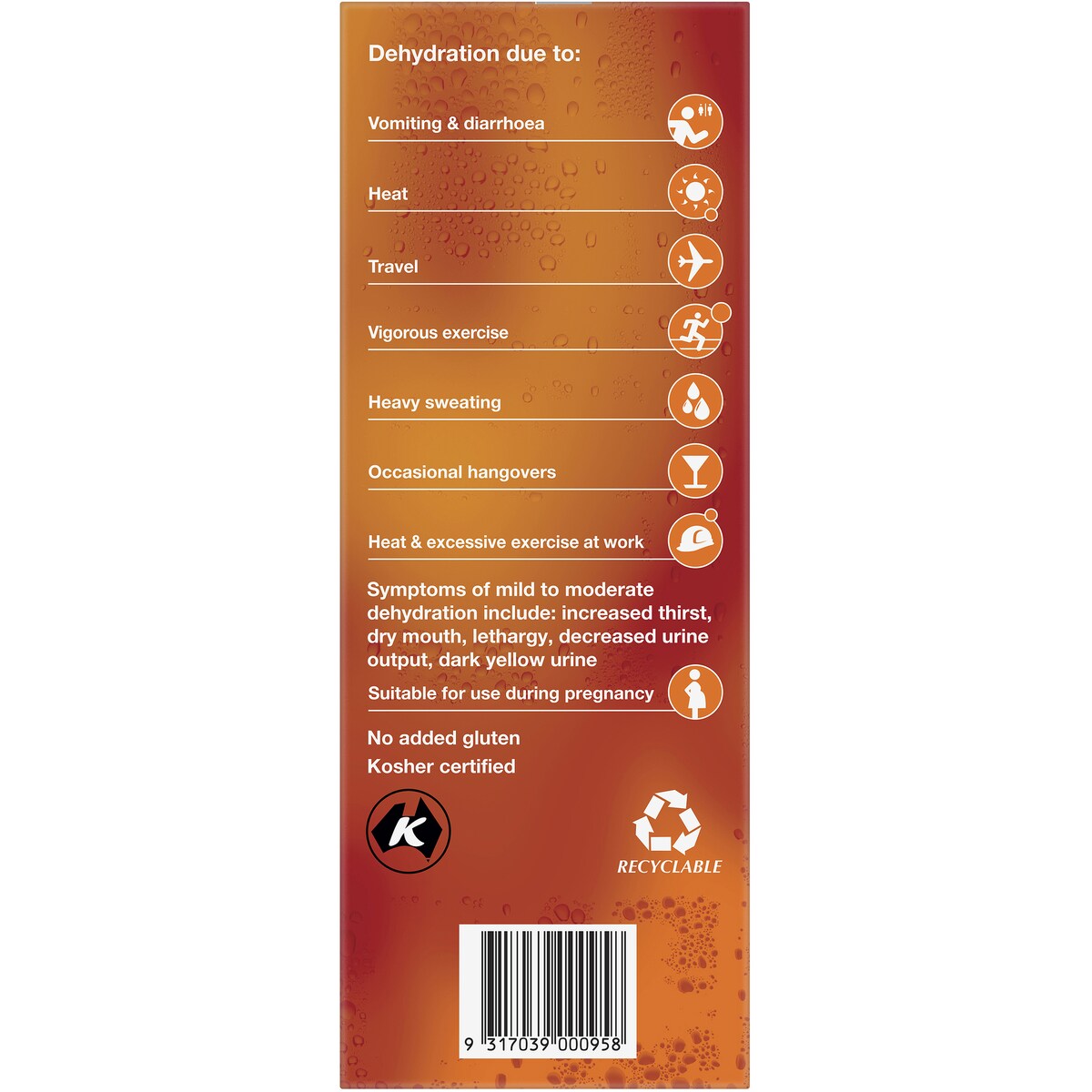 Hydralyte Electrolyte Ice Block Orange 16 Sachets