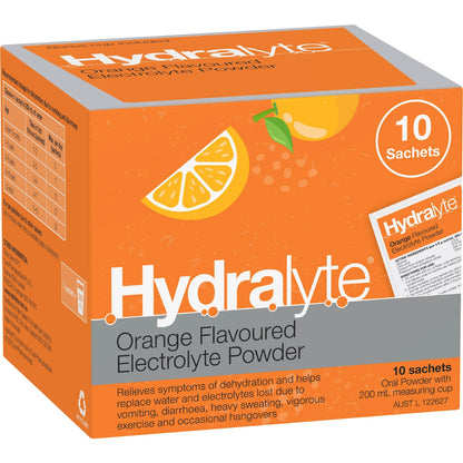 Hydralyte Powder Sachets Orange 10 Pack