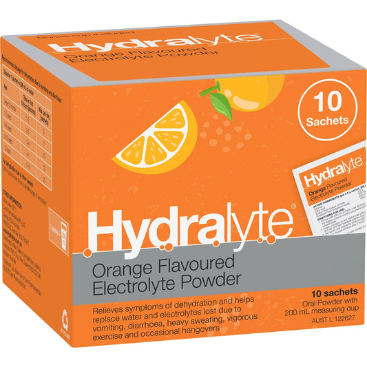 Hydralyte Powder Sachets Orange 10 Pack