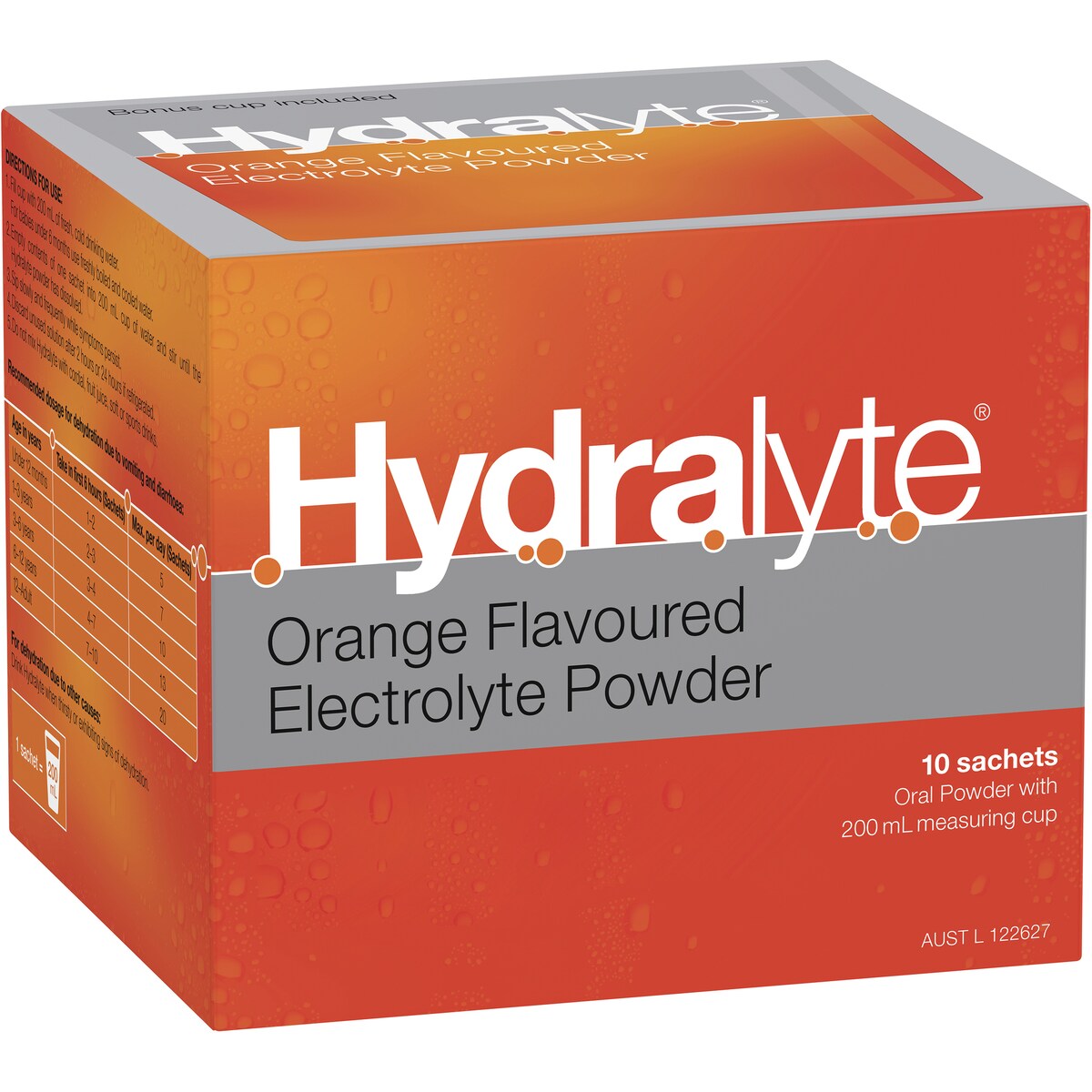 Hydralyte Powder Sachets Orange 10 Sachets