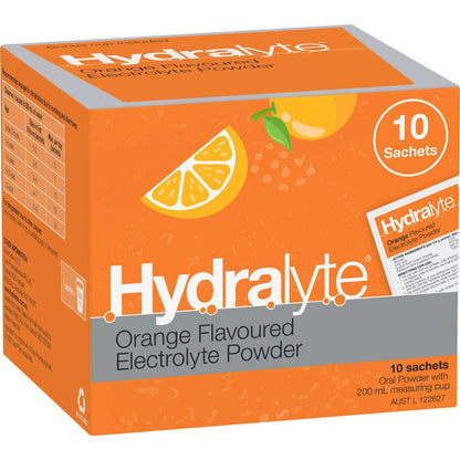 Hydralyte Powder Sachets Orange 10 Pack