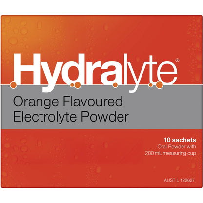 Hydralyte Powder Sachets Orange 10 Sachets